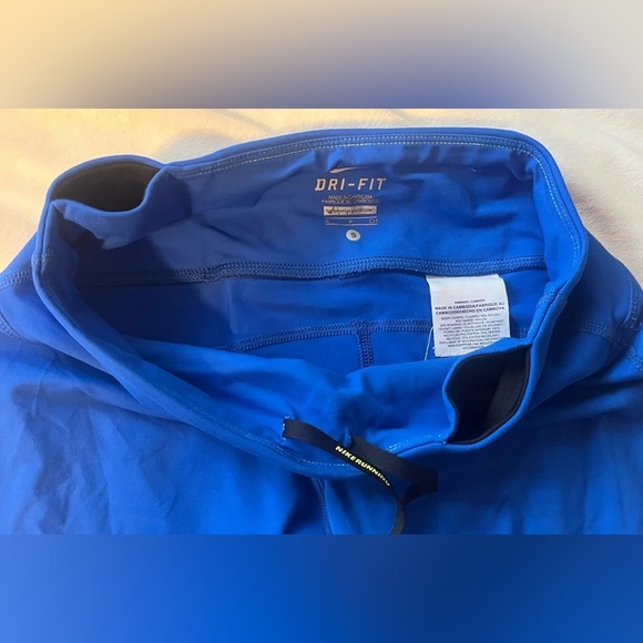 Nike Dri-Fit Women’s Blue Cropped Running Leggings w Pockets Size Small - Picture 6 of 16